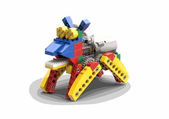 Building-block dog model